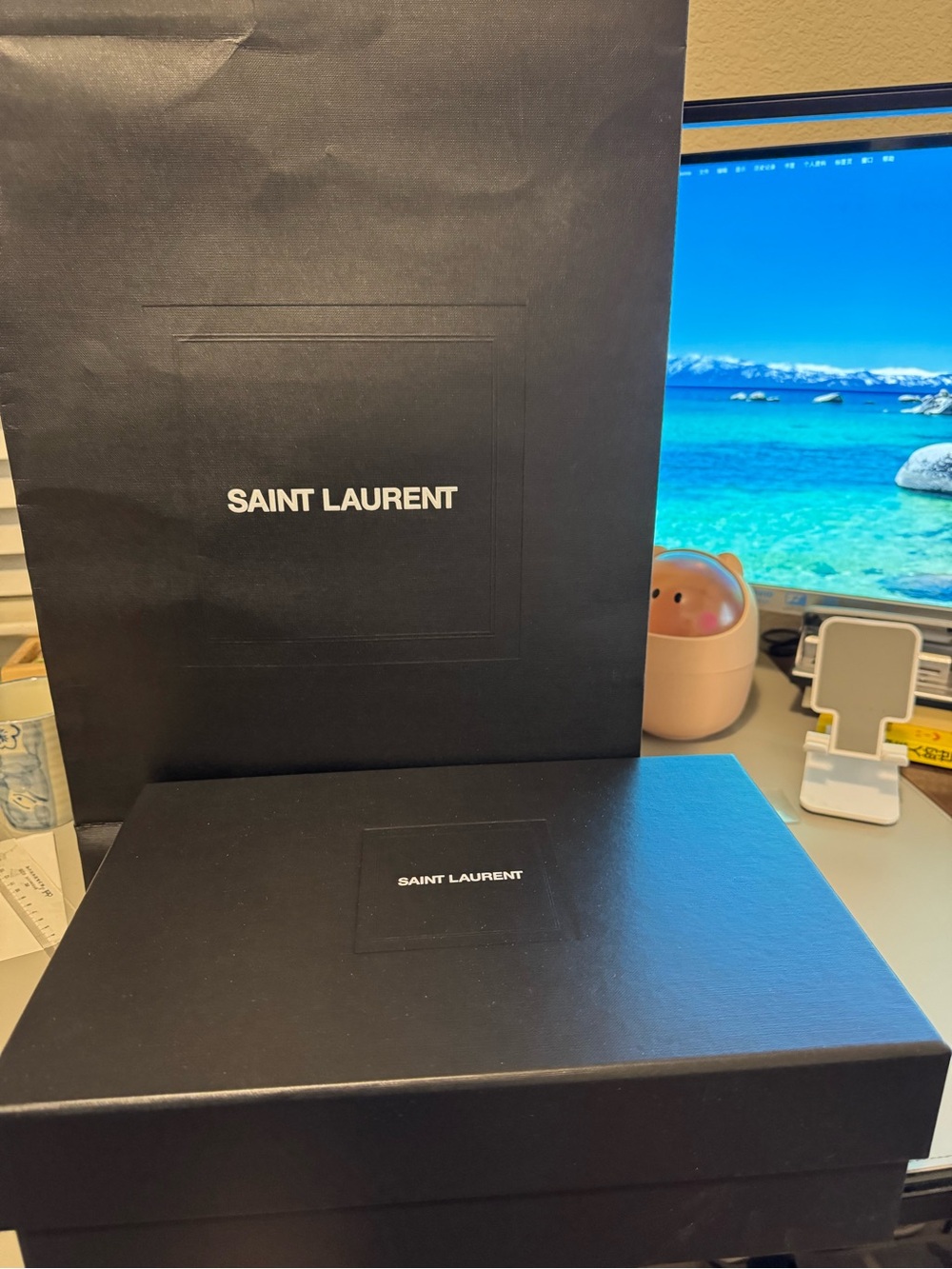 Saint Laurent box and bag
